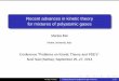 Recent advances in kinetic theory for mixtures of polyatomic gases · M. Bisi, Parma Kinetic theory for polyatomic gas mixtures 3/25. Kinetic Boltzmann approach to polyatomic gases