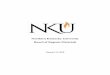 Northern Kentucky University Board of Regents Materials · TABLE OF CONTENTS MATERIALS AGENDA January 13, 2016, ... five performing university business accelerator in North America