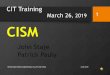 CIT Training - pccd.pa.gov and Training/Critical Incident...CIT Training March 26, 2019 CISM John Staje Patrick Pauly SEVEN MOUNTAINS SUSQUEHANNA VALLEY CISM TEAM 2/28/2019 1. Critical