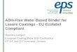 ADH-Free Water Based Binder for Lasure Coatings - EU Ecolabel Compliant · 2017-04-03 · ADH-Free Water Based Binder for Lasure Coatings - EU Ecolabel Compliant Massimo Longoni European