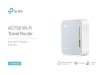 AC750 Wi-Fi Travel Router...TP-Link AC750 Wi-Fi Travel Router TL-WR902AC · Ultimate Wireless Speed – Combined wireless speeds up to 300Mbps over 2.4GHz and 433Mbps over 5GHz ·