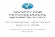 SOCIETY FOR PSYCHOLOGICAL ANTHROPOLOGYspa.americananthro.org/wp-content/uploads/2019/04/SPA_Final_Pro… · Society for Psychological Anthropology! On behalf of the SPA Board, the
