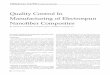 Quality Control In Manufacturing of Electrospun …Manufacturing of Electrospun Nanofiber Composites By Dmitry M. Luzhansky, Principal Engineer, Donaldson Company, Inc. ORIGINAL PAPER/PEER-REVIEWED