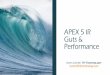 APEX 5 IR Guts & Performance - TH TECHNOLOGYAPEX 5 IR Guts & Performance Karen Cannell TH Technology kcannell@thtechnology.com . TH Technology ... APEX 5 Interactive Reports: Performance