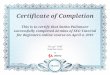 Certificate of Completion This is to certify that Sneha Pullanoor … · 2019-04-04 · Certificate of Completion This is to certify that Sneha Pullanoor successfully completed 44