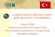CITRUS FRUIT PRODUCTION AND QUALITY STANDARDS · PDF file CITRUS FRUIT PRODUCTION AND QUALITY STANDARDS Yalçın GÜBE Undersecretariat For Foreign Trade DG of Standardization For
