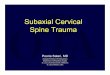 SubaxialCervical Spine Trauma Subaxial Cervical Spine Trauma...¢  Subaxial Cervical Spine Injury Classification