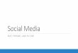 Week 5 - Social Media ToolsFinal · History of Social Media. The First Platform Bulletin Board Systems Mid to Late 1990s: Remember bulletin board systems? (Probably not!) Post messages
