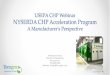 USEPA CHP Webinar NYSERDA CHP Acceleration Program · • CHP systems need to be pre-qualified and require a level of pre engineering . o System includes CHP module and axillary equipment