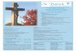 MASS & PENANCE SCHEDULE · The bulletin cover shows the crucifix that marks the Priests’ Circle “Dedicated to the many priests who served St. Patrick Parish.” The maple tree