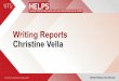 Writing Reports Christine Vella a...However a more detailed report, for example a research report, may include a number of additional headings & subheadings. Research Report • Title