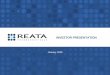 Reata Investor Deck - Reata Pharmaceuticals...based on our intentions, beliefs, projections, outlook, analyses, or current expectations using currently available information, and are