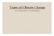Types of Climate Change - Scripps Institution of Oceanographyaerosols.ucsd.edu/EY_04-01_ClimateVariabilityandChange.pdf · 2018-02-09 · •Climate change takes place at various