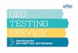 Introducing the 2014 GED Test Item Samplers · • The 2014 GED® Test Item Samplers are tools ... allows test-takers to select certain mathematical symbols in a fill-in-the blank