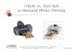 Inkjet vs. Dye-Sub in Personal Photo Printingdownload.101com.com/...Derung_Inkjet_vs._Dye-Sub.pdf · Inkjet vs. Dye-Sub in Personal Photo Printing. Presented by: Walter Derungs, Cartec