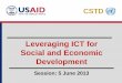 Leveraging ICT for Social and Economic Developmentunctad.org/meetings/en/Presentation/CSTD_2013_Owen.pdf · Approach ICT as a Broader Digital Ecosystem Country Government Leadership