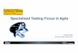 Specialized Testing Focus in Agile 01 [Read-Only]minisites.qaiglobalservices.com/stc2012/Conference... · • Risk Based testing for iterative development methodology • QA validation