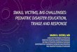 SMALL VICTIMS, BIG CHALLENGES: PEDIATRIC DISASTER EDUCATION, TRIAGE … · 2020-02-06 · small victims, big challenges: pediatric disaster education, triage and response mark x