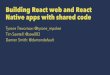Building React web and React Native apps with shared code  · PDF file Building React web and React Native apps with shared code Tyrone Trevorrow: @tyrone_mpolee Tim Sawtell: @saw083