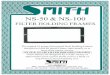 NS -50 & NS- 100 FILTER HOLDING FRAMES The rugged 16 gauge … · 2018-01-21 · designed to hold all Smith Filters, individually or in large filter banks, are the NS-50 & NS-IOO