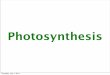Photosynthesis - Science at Yorkdale with Jessica!Photosynthesis in Overview • Process by which plants and other autotrophs store the energy of sunlight into sugars. • Requires