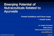 Emerging Potential of Nutraceuticals Related to Ayurveda Shefaali Thanawala- 25 March.pdf · Emerging Potential of Nutraceuticals Related to Ayurveda Dr. Shefaali Thanawala Medical