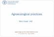 Agroecological practices - 東京農業大学€¦ · Agroecological practices Rémi Cluset - FAO Agroecology and 4 for 1000 initiative for soils 27 January 2017 - Tokyo NODAI. OUTLINE