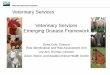 Veterinary Services Emerging Disease Framework · Veterinary Services Emerging Disease Framework Dana Cole, Director Risk Identification and Risk Assessment Unit. Lee Ann Thomas,