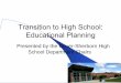 School Department Chairs Presented by the Dover-Sherborn High · Presented by the Dover-Sherborn High School Department Chairs * Dover-Sherborn High School Mission Statement ... Understanding