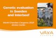 Genetic evaluation in Sweden and Interbeef · Management tools Economic planning Milk recording Slaughter data Claw data from trimmers Disease reporting via veterinary Conformation