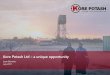 Kore Potash Ltd a unique opportunity€¦ · This presentation contains ... reasonableness of the information contained herein or any other written or oral communication ... developing
