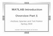 MATLAB Introduction Overview Part 1hassan/TEDS-LECTURES-ON-MATLAB.pdf · Spring 2000 MATLAB/DSP Introduction - Copyright © 1999 Andreas Spanias and Ted Painter 5 Repeat last command(s)