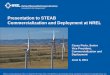 Commercialization and Deployment at NREL - …...NREL is a national laboratory of the U.S. Department of Energy, Office of Energy Efficiency and Renewable Energy, operated by the Alliance