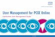 User Management for PCSE Online · 2019-12-23 · User Management for PCSE Online User Management for PCSE Online From the User Management menu, choose the Performer Registration