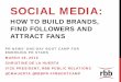 Social Media: How to Build Brands, Find Followers and ... · PDF file social media: how to build brands, find followers and attract fans pr news’ one-day boot camp for emerging pr
