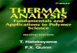 Thermal Analysis: Fundamentals and Applications to Polymer ...dl.iranchembook.ir/ebook/polymer-1916.pdf · Thermal Analysis 1 1.1 Definition 1 1.2 Characteristics of Thermal Analysis