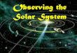 Observing the Solar System the Solar System.pdfObserving the Solar System Observers in Ancient Greece noticed that although the stars seemed to move, they stayed in the same position