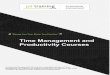 Time Management and - Professional Development Training · Professional Development Training has a specialised division of Time Management and Productivity experts that will tailor