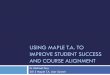 USING MAPLE T.A. TO AND COURSE ALIGNMENT · G. MICHAEL GUY 2015 MAPLE T.A. USER SUMMIT / JUNE 17, 2015 Comprehensive Course Redesign 5 ! New textbook, My Math GPS: Elementary Algebra