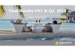 Final Results HY1 & Q2, 2018 - holidaycheckgroup.com · Final Results HY1 & Q2 2018 19 Aug 08/08 Interim report HY1 2018 Aug 08/23 Montega Capital Markets Conference – Hamburg,