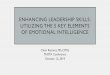 Enhancing Leadership Skills: Utilizing the 5 Key elements ... · • Ekman, P, ed. Emotional Awareness, Overcoming the Obstacles to Psychological Balance and Compassion: A Conversation