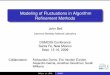 Modeling of Fluctuations in Algorithm Refinement Methods · Modeling of Fluctuations in Algorithm Reﬁnement Methods John Bell Lawrence Berkeley National Laboratory ... Hybrid methods