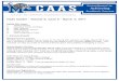 CAAS Insider - Volume 6, Issue 6 March 4, 2011 · April 28th—Study Day April 29th to May 5th —Final Exams May 7th—Spring 2011 Commencement III. SAAC Updates SAAC Meeting on