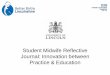Student Midwife Reflective Journal: Innovation between Practice … · 2019-11-11 · The use of the journal in the preceptorship period Students contributing moving forward and evaluation