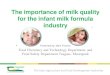 The importance of milk quality for the infant milk formula ... · The importance of milk quality for the infant milk formula industry Presented by: Mark Fenelon Food Chemistry and