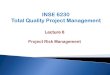 INSE 6230 Total Quality Project Managementusers.encs.concordia.ca/~andrea/inse6230/Presentation6_Risk.pdf · INSE 6230 Total Quality Project Management An IT firm can submit a bid