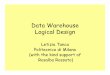 Data Warehouse Logical Design - Politecnico di Milanotanca.faculty.polimi.it/.../lezioni/2_3_datawarehouselogicaldesign091… · Data Warehouse Logical Design Letizia Tanca Politecnico