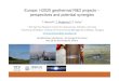 Europe: H2020 geothermal R&D projects – perspectives and ...eurogeologists.eu/wp-content/uploads/2017/07/Euro... · Europe: H2020 geothermal R&D projects – perspectives and potential