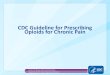 CDC Guideline for Prescribing Opioids for Chronic Pain · behavioral therapy (CBT), interventional procedures Effective nonopioid medications: acetaminophen, nonsteroidal anti-inflammatory