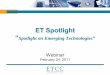 ET Spotlight - ETCC...1:05 pm Lighting – LED A-Lamp Evaluation – SCE – LED Lights and Adura Controls Retrofit – SMUD – Advance Lighting Control System / Office of the Future